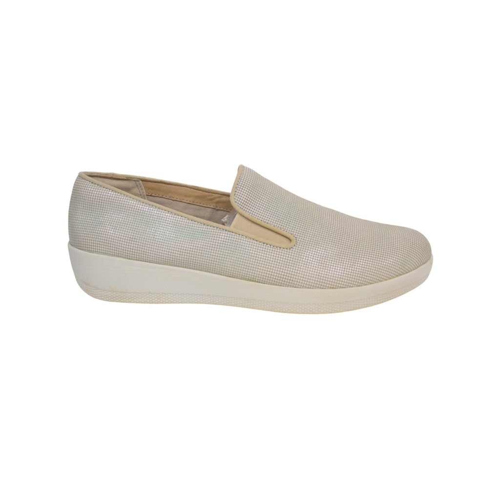 FitFlop Superskate Sneakers Houndstooth Crème Loafers Women's Size 9